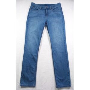 Duluth Trading Jeans Womens Size 8 Blue Daily Denim Slim Leg Stretch Mid Rise